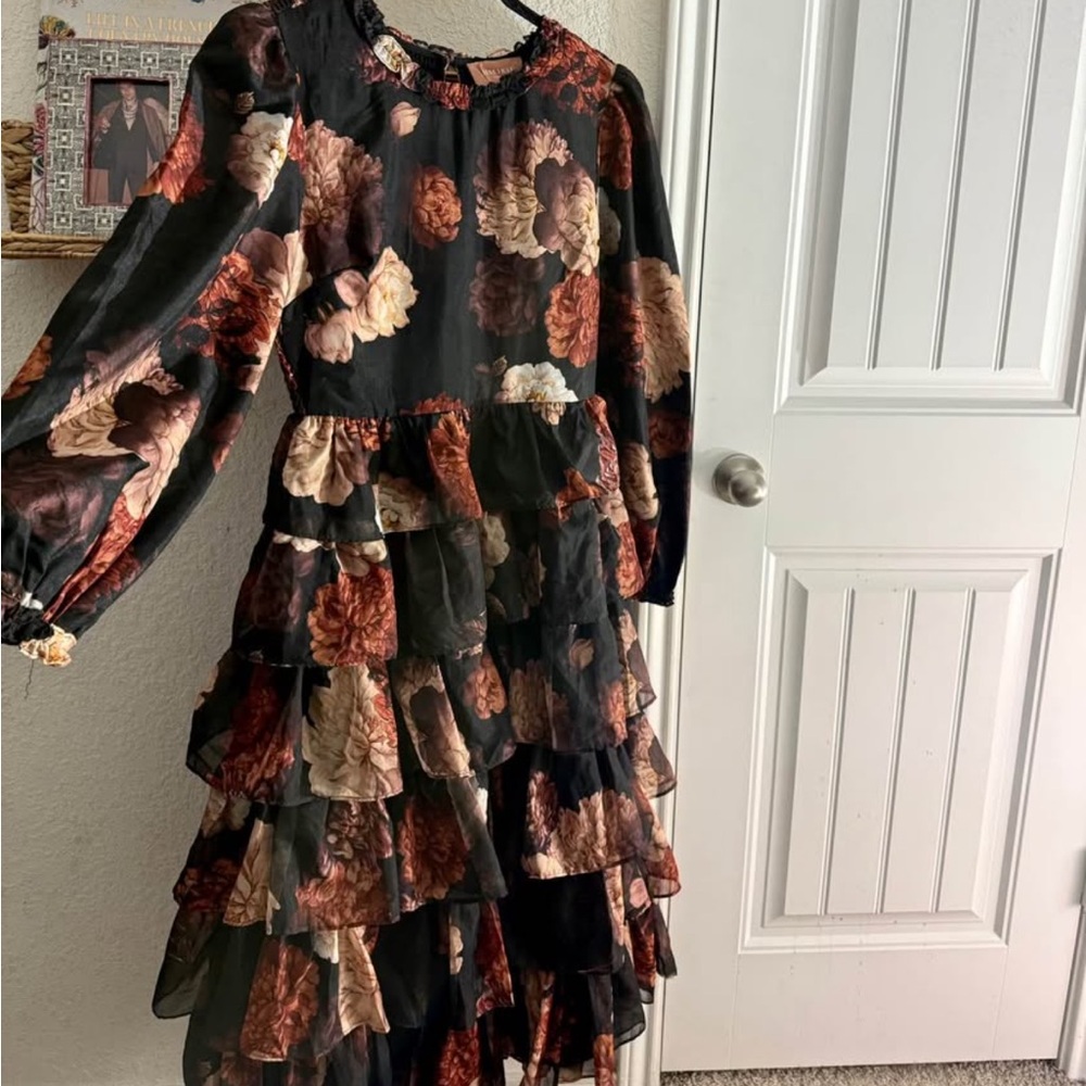 JessaKae Floral Ruffle Midi Dress - Picture 2 of 7